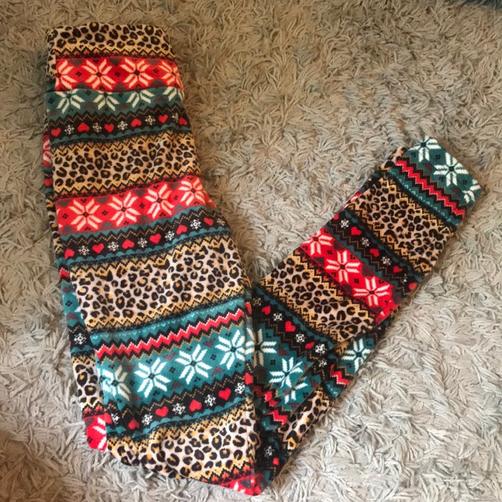 Holiday and cheetah print leggings